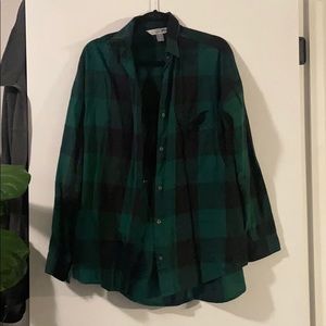 Old Navy Green Flannel